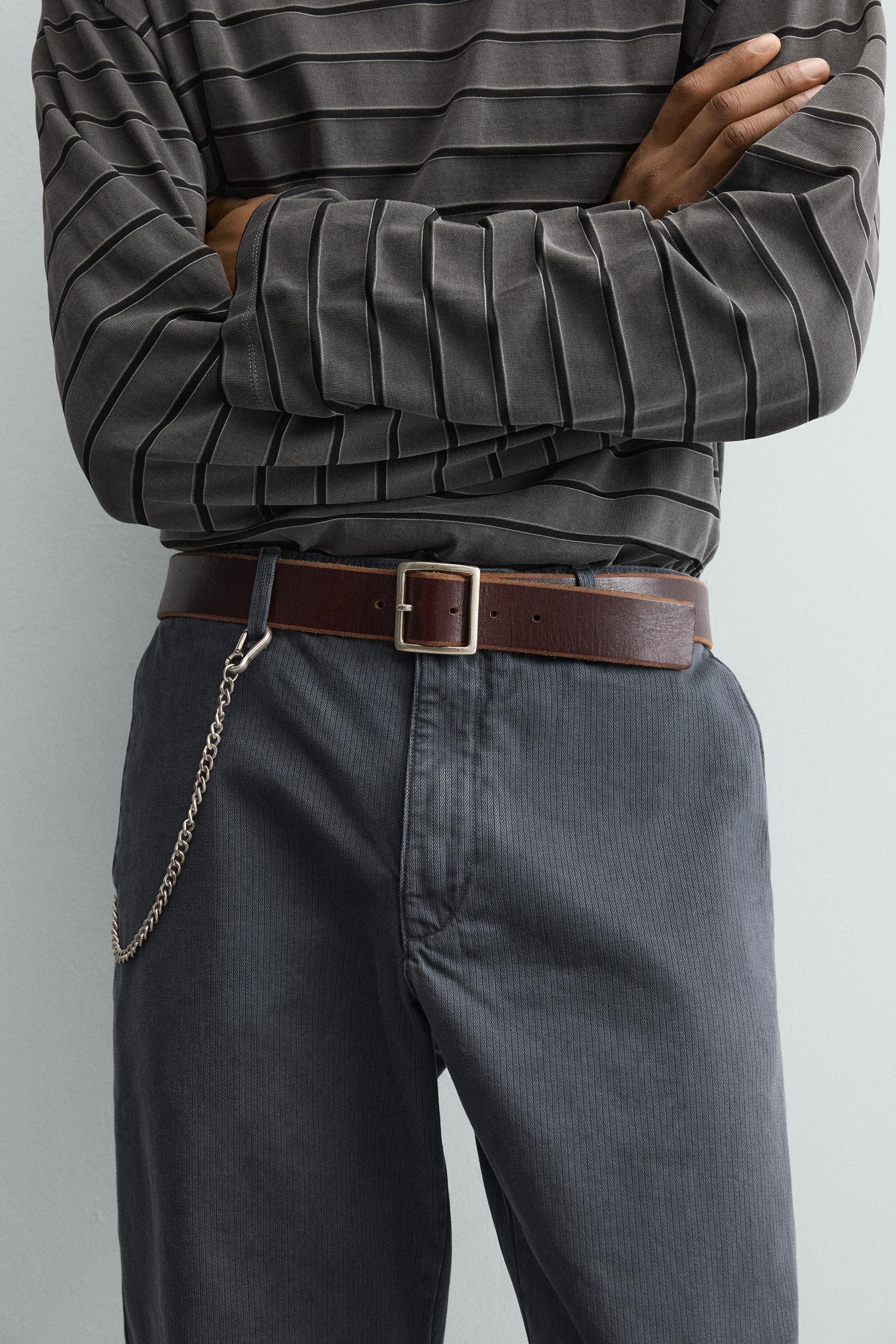 PANTALON STRUCTURÉ EN COTON LAVÉ